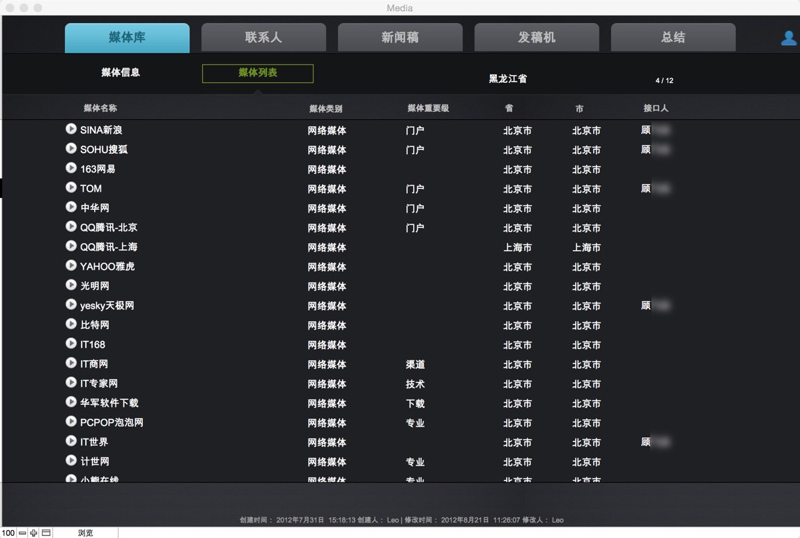 CLOUDARY媒体关系管理 截图 2